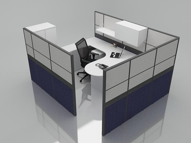 Office Cubicle for 1 Person - BLOCCO-CZ-FP-3