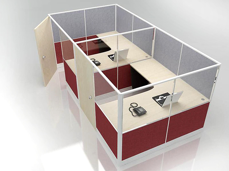Office Cubicle for 2 Person - BLOCCO-CZ-FP-4