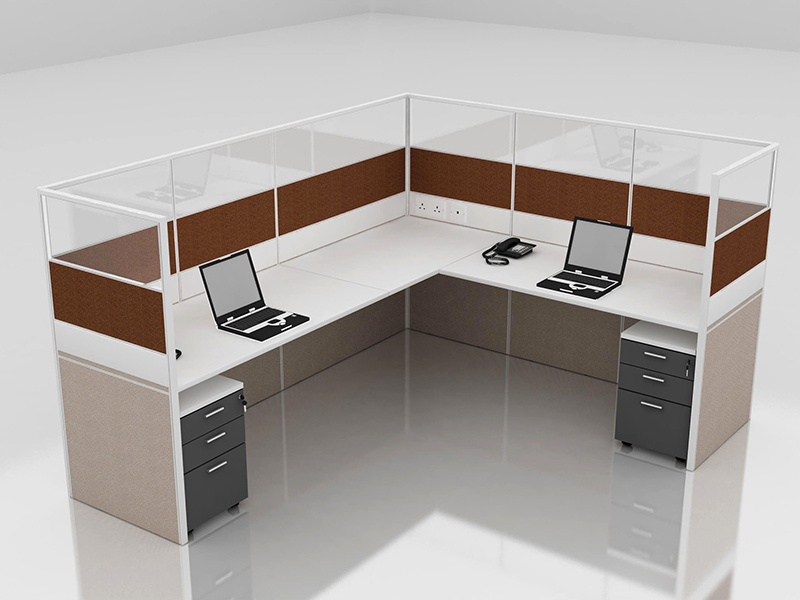 Office Cubicle for 2 Person - BLOCCO-CZ-FP-6