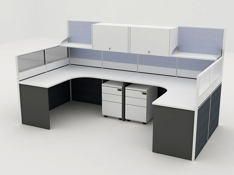 Office Cubicle for 2 Person - BLOCCO-CZ-WP-1 (Lilac)