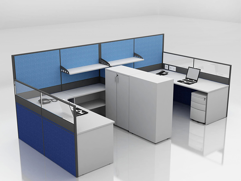 Office Cubicle for 2 Person - BLOCCO-CZ-WP-11