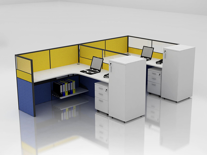 Office Cubicle for 2 Person - BLOCCO-CZ-WP-12
