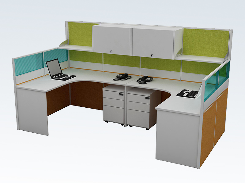 Office Cubicle for 2 Person - BLOCCO-CZ-WP-1A