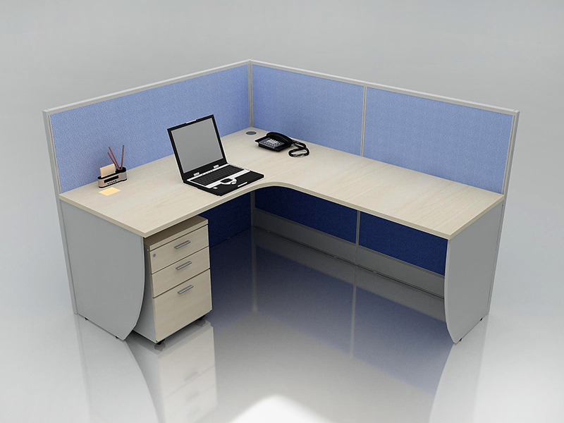 Office Cubicle for 1 Person - BLOCCO-CZ-WP-4