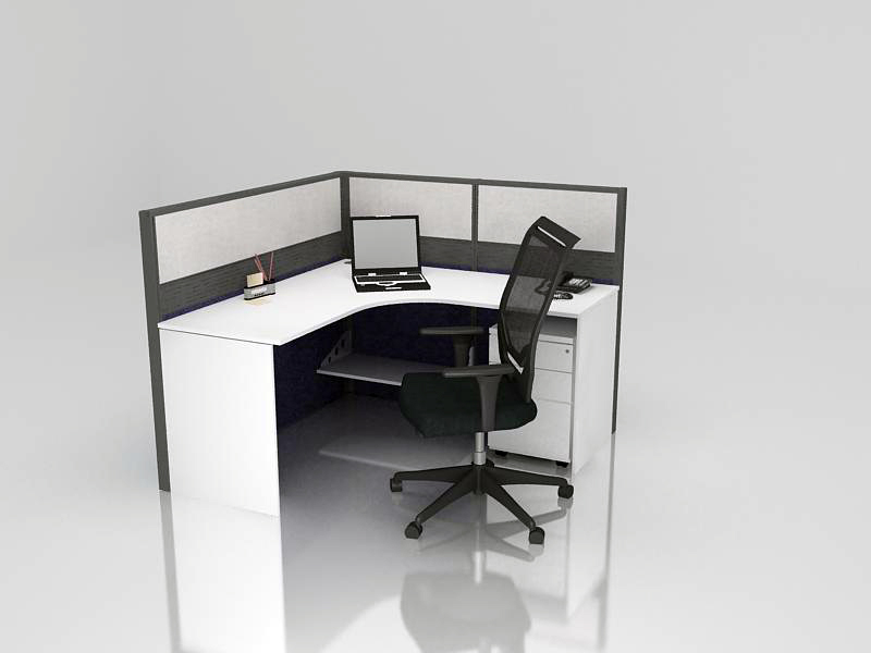 Office Cubicle for 1 Person - BLOCCO-CZ-WP-4A