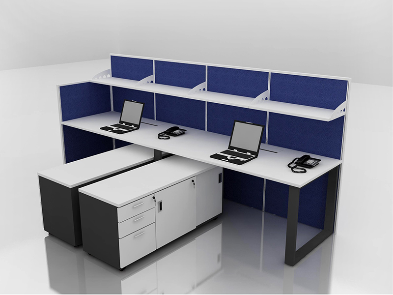 Office Cubicle for 2 Person - BLOCCO-VIVO2-1A